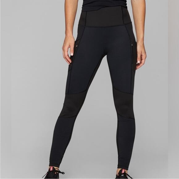 Athleta Black High Rise Sleet Traverse Tights Leggings MEDIUM - Picture 10 of 10